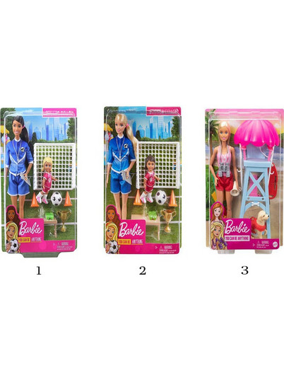 Mattel Barbie Σετ Αθλητικά Επαγγέλματα 2 Σχέδια