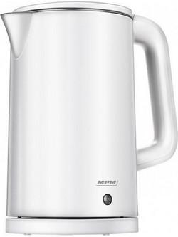 MPM MCZ-105 Βραστήρας 1.7lt 2200W με Ρύθμιση Θερμοκρασίας Λευκός