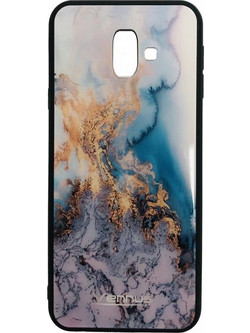 Θήκη Marble Glass Vennus SAMSUNG Galaxy J6 Plus 2018 Μπλε-Λιλά