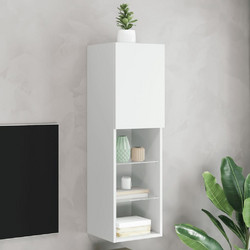 vidaXL Έπιπλο Τηλεόρασης με LED Λευκό 30,5x30x102 εκ. 837015