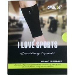 Mute I Love Sports Ελαστική Περικνημίδα σε Μαύρο Χρώμα 9007