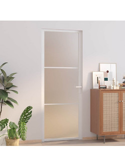 vidaXL Πόρτα Εσωτερική Γυάλινη Λευκή 76x201.5cm 350576