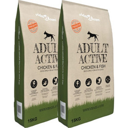 vidaXL Premium Adult Active with Chicken & Fish 2x30kg 275194