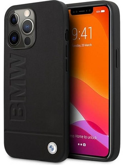 BMW Signature Logo Imprint MagSafe Θήκη Back Cover Black (iPhone 14 Pro)