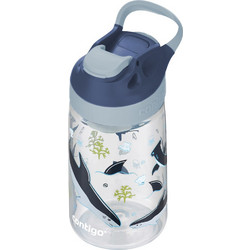 Contigo Gizmo Sip Macaroon Sharks Παιδικό Μπουκάλι Πλαστικό BPA Free με Καλαμάκι Μπλε 420ml