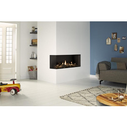 Dru Global 100 Corner BF RCE Ενεργειακό Τζάκι Αερίου Ίσιο με Κούτσουρα