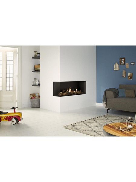 Dru Global 100 Corner BF RCE Ενεργειακό Τζάκι Αερίου Ίσιο με Κούτσουρα