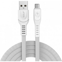 GOLF Flat USB 2.0 Cable USB-C male - USB-A male Λευκό 1m