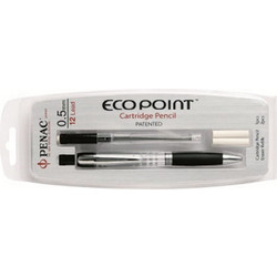 Μηχανικό Μολύβι Penac Ecopoint 0.5mm + 2 Γόμες Μαύρο