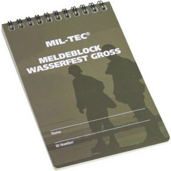 Αδιάβροχο Σημειωματάριο Large Message Book Waterproof Mil-Tec Χακί