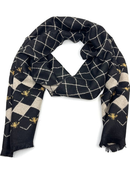 Legend - LGS-3021-111- Black/Beige - Double Face - Κασκόλ Cashmere Touch - black