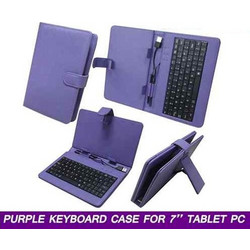 Leather Case with Keyboard 7" for Tablet - PURPLE
