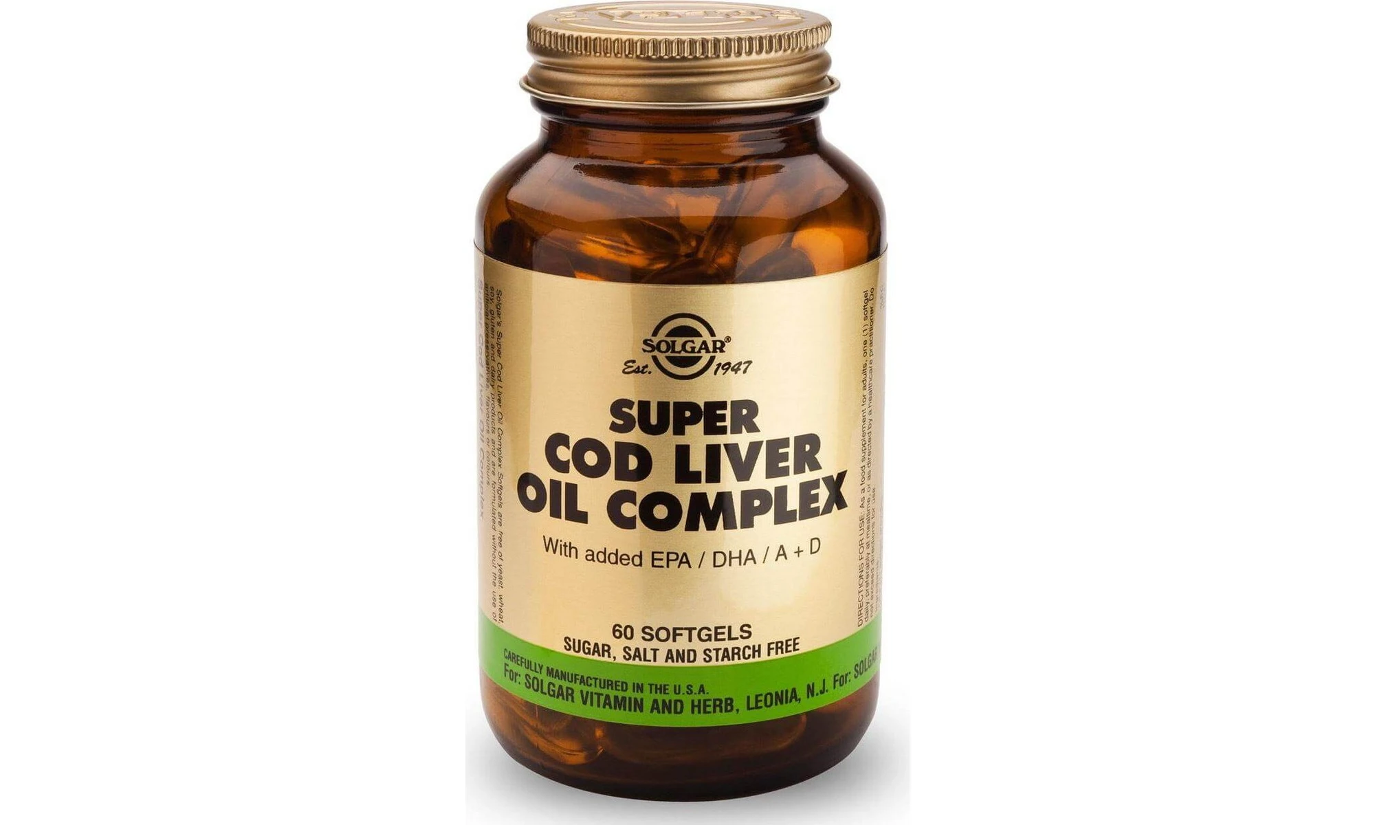 Solgar Super Cod Liver Oil Complex Μουρουνέλαιο 60 Μαλακές Κάψουλες