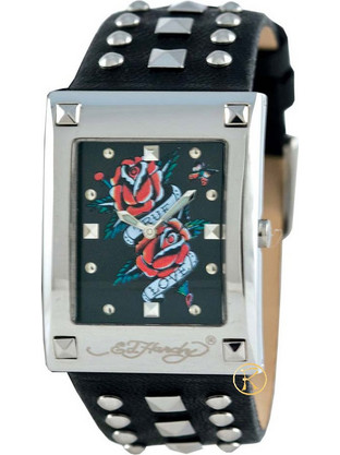 Ed Hardy Luci True Love Γυναικείο Ρολόι με Μαύρο Δερμάτινο Λουράκι LU-TL