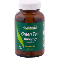 Health Aid Green Tea Συμπλήρωμα Διατροφής με Πράσινο Τσάι 1000mg 60 Ταμπλέτες