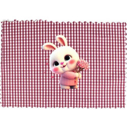 Σουπλά Παιδικό Cute Bunny 37 Bordo DimCol 35x50cm Πολυέστερ