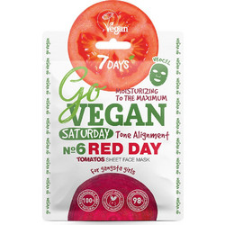 7Days Govegan Red Day Sheet Μάσκα Προσώπου για Ενυδάτωση 25gr