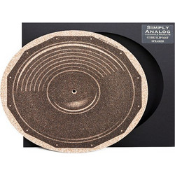 Simply Analog Turntable Cork Mat with print-Speaker