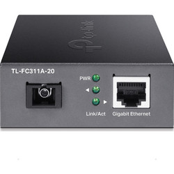 TP-Link TL-FC311A-20 10 100 1000 Mbps RJ45 to 1000 Mbps Single-mode SC WDM Bi-Directional Fiber Converter