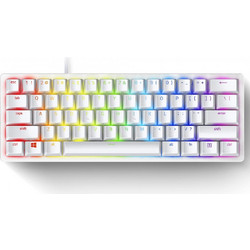 Razer Huntsman Mini Mercury Μηχανικό Gaming Πληκτρολόγιο 60% με Razer Linear Optical Διακόπτες RGB White