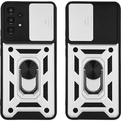 Sonique Ring Armor CamPro Back Cover Silver (Samsung Galaxy A13 4G)