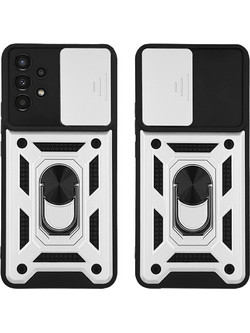 Sonique Ring Armor CamPro Back Cover Silver (Samsung Galaxy A13 4G)