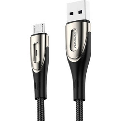 Joyroom Sharp Series S-M411 USB-A / micro USB 3A 2m Cable with Charging Indicator - Black