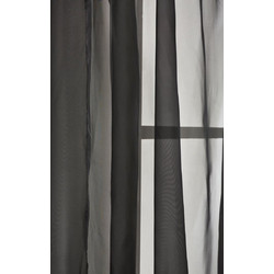 WhiteEgg Κουρτίνα με Τρέσα 270x280 K0114-1 Black