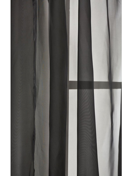 WhiteEgg Κουρτίνα με Τρέσα 270x280 K0114-1 Black