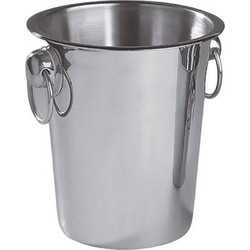 Κουβαδάκι Πάγου Κρίκοι Inox Γυαλιστερό 12x12cm Gtsa