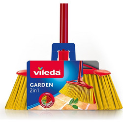 Broom VILEDA 2in1 Garden Outdoor (red/yellow)