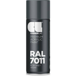 Cosmoslac Premium Acrylic Paint Σπρέι Βαφής Iron Grey RAL7011 Gloss 400ml