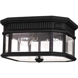 Πλαφονιέρα Φωτιστικό Οροφής 2xE27 Μαύρο IP44 Cotswold Lane FE-COTSLN8-M-BK Elstead Lighting-FE-COTSLN-F-BK-Μαύρο FE-COTSLN-F-BK