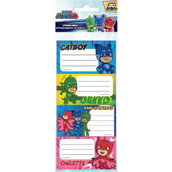 ΕΤΙΚΕΤΕΣ ΣΧΟΛΙΚΕΣ PJ MASKS (20 τμχ) (484299)