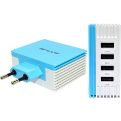 Ancus Φορτιστής Χωρίς Καλώδιο με 4 Θύρες USB-A Blue