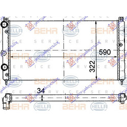 Ψυγειο 1.6i 8V-1,9D (59x32) (MAHLE BEHR) Skoda Felicia 98-01 - 012306315