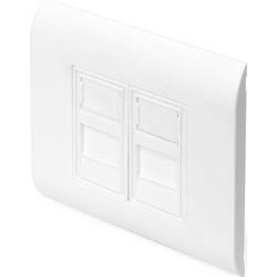 Digitus Πρόσοψη Πρίζας 2χ Χωρίς Keystone 80*80 DN-93802