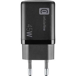 Cellular Line Φορτιστής Χωρίς Καλώδιο με Θύρα USB-A & USB-C 45W Black ACHUSBGAN2PDK
