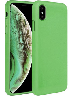 Back Cover Θήκη Λεπτής Σιλικόνης Matte για iPhone Xs Max Λαχανί