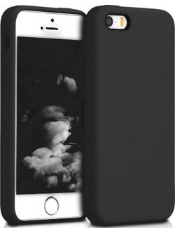 Back Cover Θήκη Λεπτής Σιλικόνης Matte για iPhone 5 Μαύρο