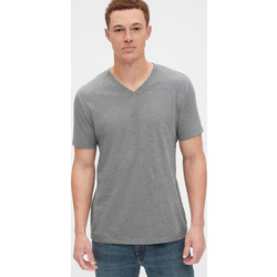 Γκρι Μπλούζα Classic με V-λαιμόκοψη Heather grey