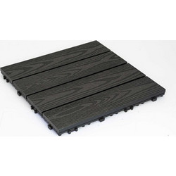 Πλακάκι WPC Με Όψη Ξύλου 30x30cm Γκρι Σκούρο - Showood