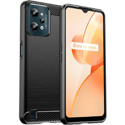 Carbon Case case for Realme C31 flexible silicone carbon cover black