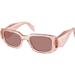 Prada PR17WS 19Q10D Γυναικεία Γυαλιά Ηλίου Ορθογώνια Κοκάλινα Ροζ με Ροζ Polarized Φακό