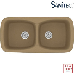 Sanitec Classic 319 Επικαθήμενος Νεροχύτης Γρανίτη Ματ Metallic Coffee 93x51cm