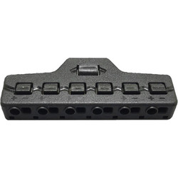 Splitter block TOOL-0095 για LED καλωδιοταινίες 6-port μαύρο