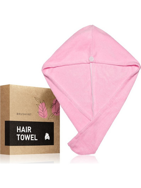 BrushArt Home Salon Hair towel πετσέτα για τα μαλλιά Pink 1 τμχ