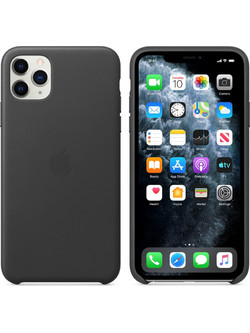 Apple Leather Case Black (iPhone 11 Pro Max)