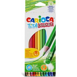 Carioca Tita Erasable Ξυλομπογιές Σετ 12τμχ