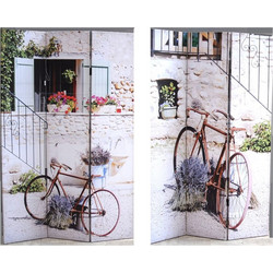 Παραβάν Καμβάς Ποδήλατο Λευκό 120x2,5x180εκ. Royal Art INX4/8367 - Royal Art Collection - INX4/8367